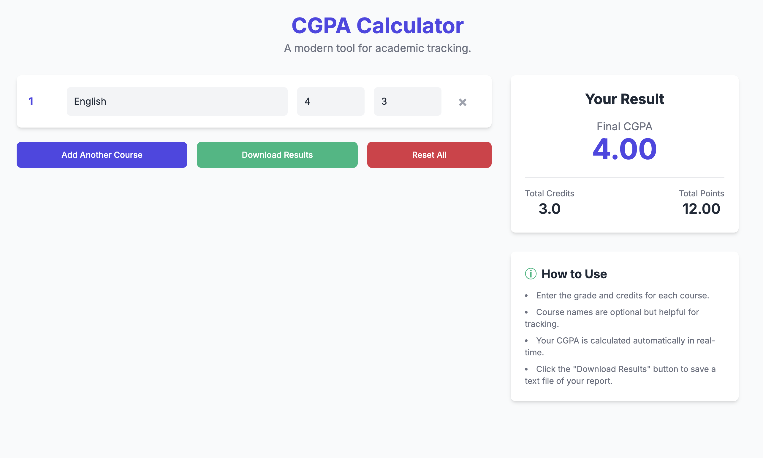 AIUB CGPA Calculator